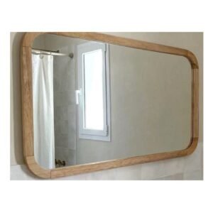 ESPEJO RECTANGULAR MADERA PUNTAS REDONDEADAS